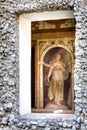 Window containing a fresco of the sixteenth century